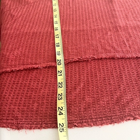 We the Free Pacific Thermal Terracotta Long Sleeve Raw Hem Boho Top Size Small - Picture 6 of 8